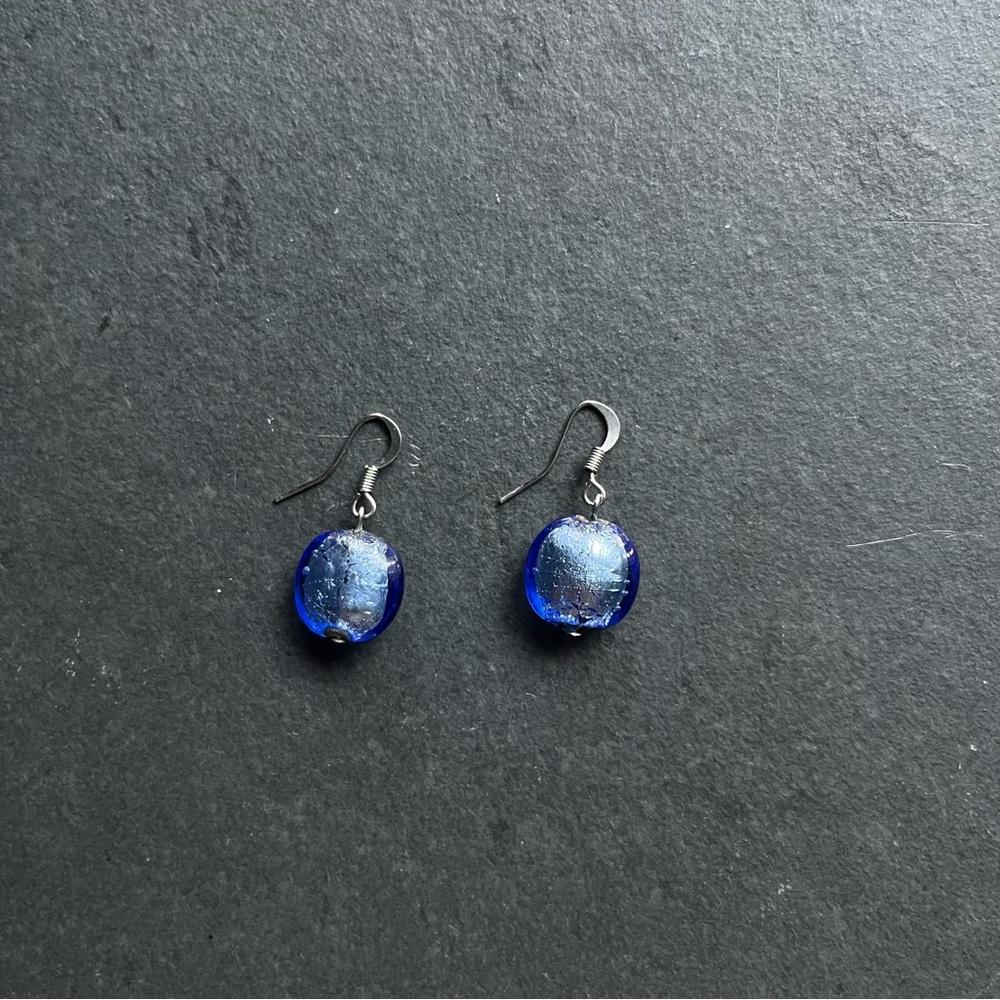 Blue Stone Dangley Earrings